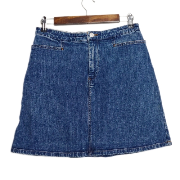Tommy Hilfiger Dresses & Skirts - Tommy Hilfiger Women's Medium Wash Blue Jean A Line Mini Skirt Size Small